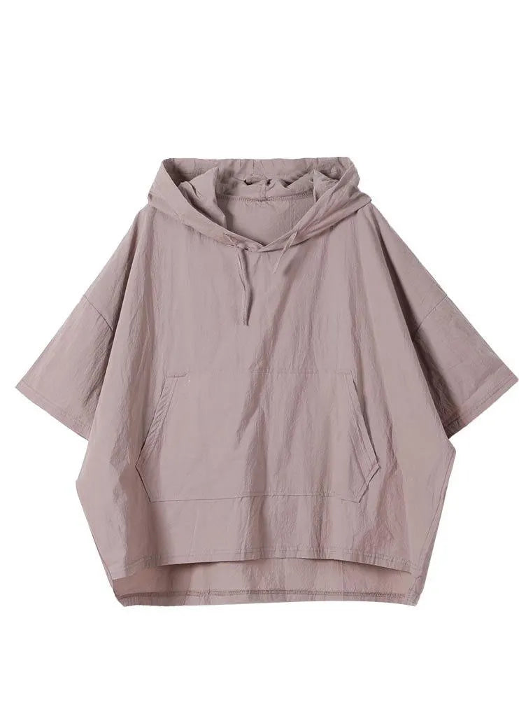 Khaki Low High Design Cotton Summer Shirt
