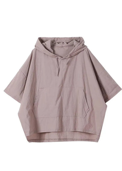 Khaki Low High Design Cotton Summer Shirt