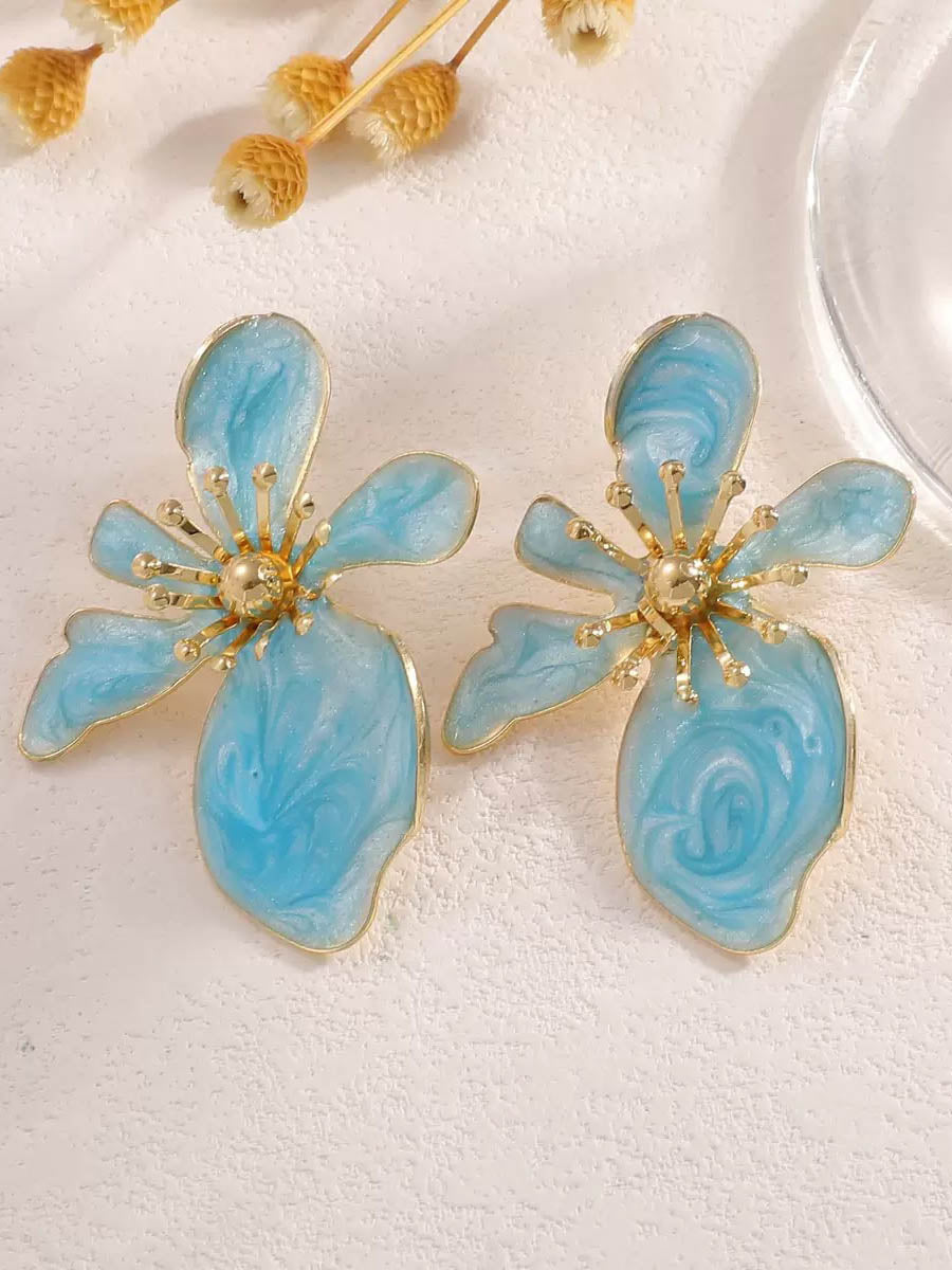 Irregularity Flower Shape Earrings Accessories