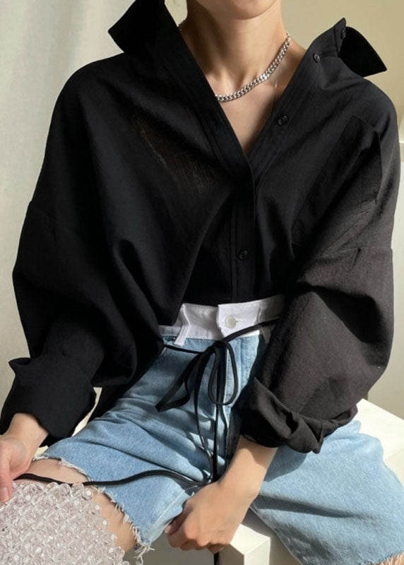 Pink Peter Pan Collar Tie Waist Shirt Spring