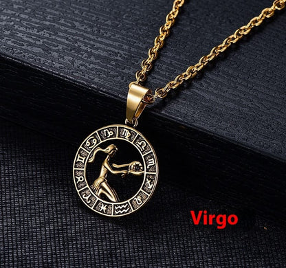 Celestial Zodiac Amulet Necklace