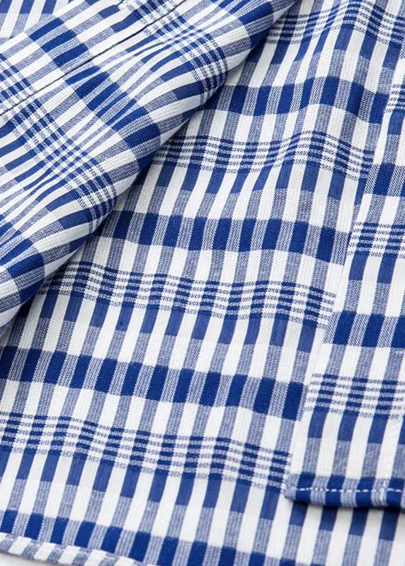 French Blue Peter Pan Collar Striped Shirts Fall