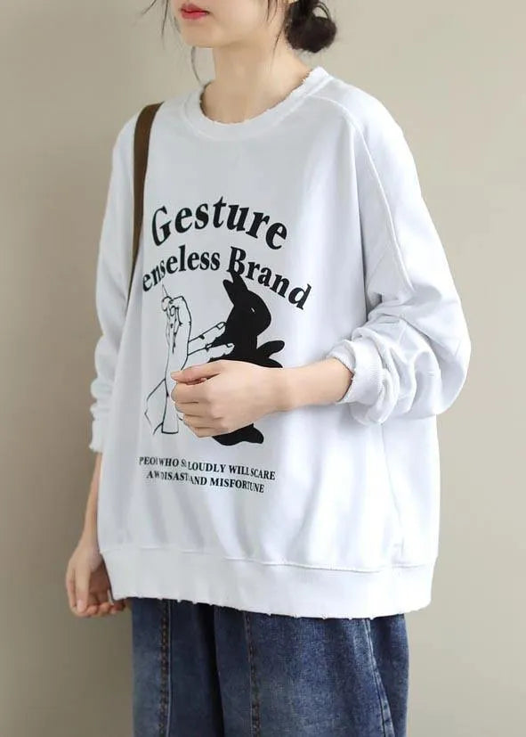 O Neck Spring Clothes Fabrics White Tops