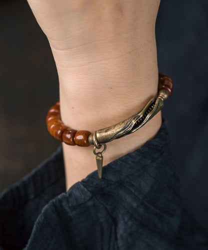 Brown Ancient Gold Beads Charm Bracelet