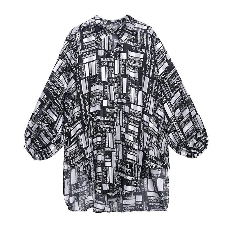 Graphic Button Long Sleeve Shirt