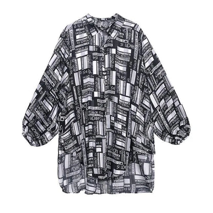 Graphic Button Long Sleeve Shirt