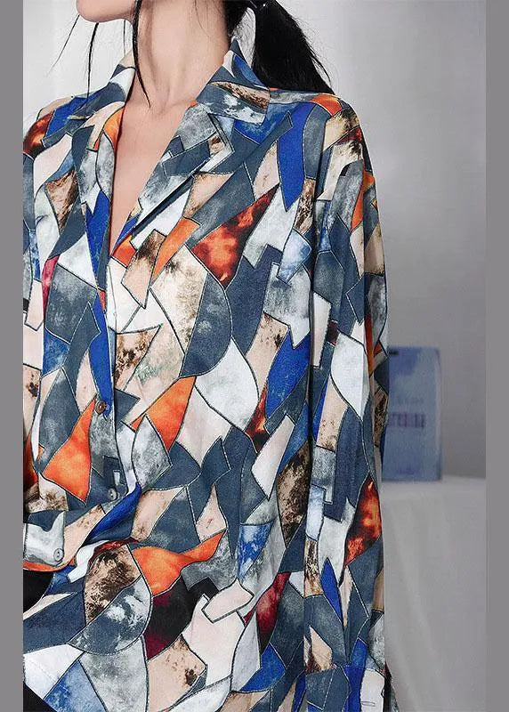 Italian Colorblock Peter Pan Collar Long Sleeve Upf 50+ Shirt Tops Summer