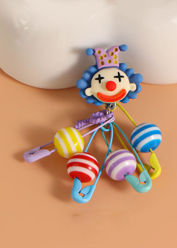 Yellow Alloy Circus Clown Brooches