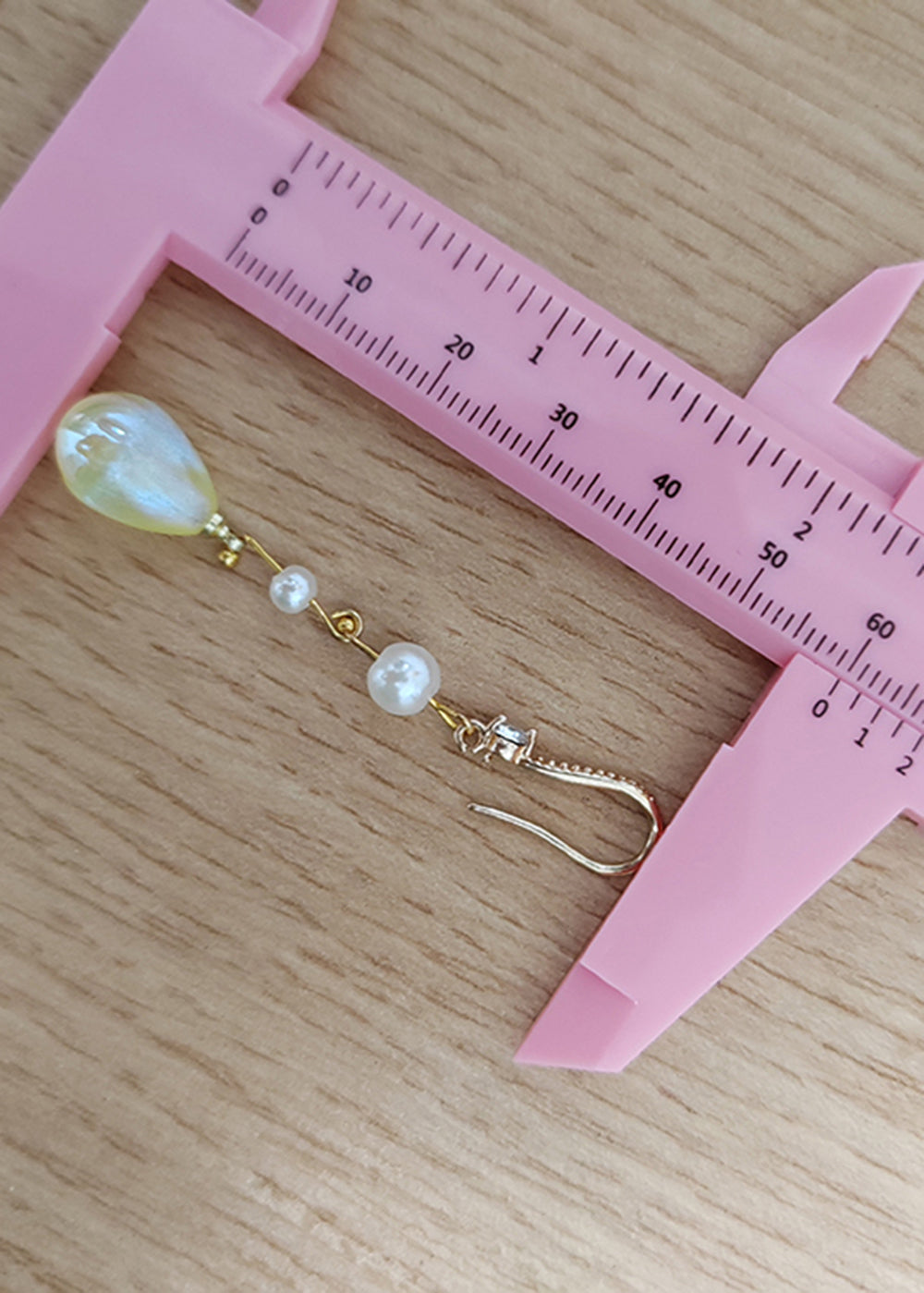 Droplet Shape Jade Pearl Drop Earrings