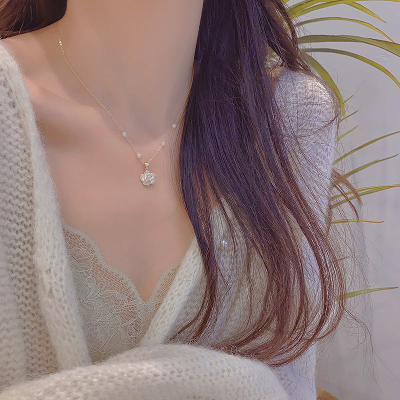 White Camellia Necklace