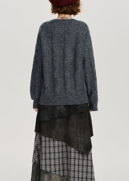 Original Design O-neck Thick Knit Sweaters Spring