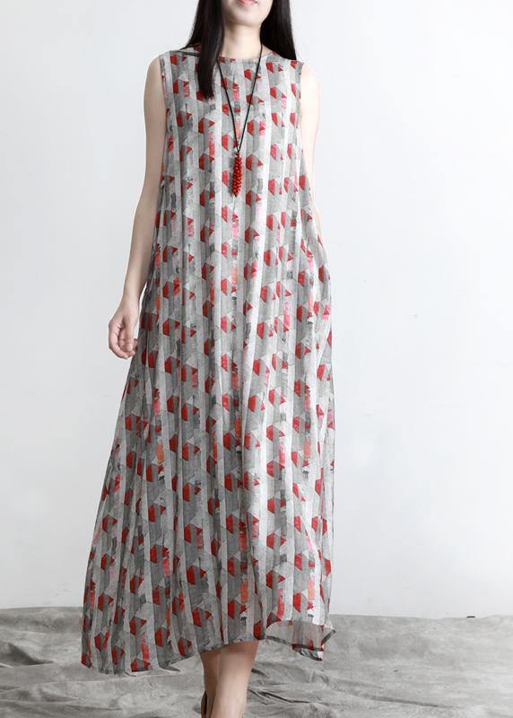 Fitted Print Patchwork Asymmetrical Design Summer Dress