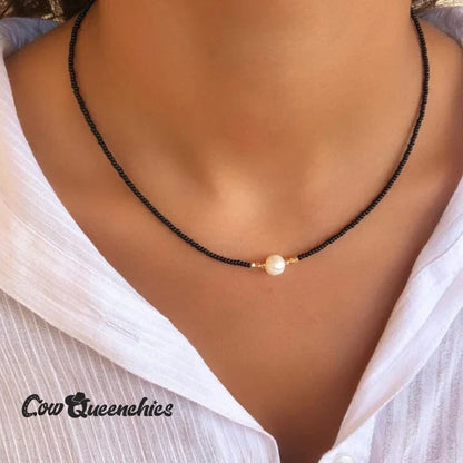 Freshwater Pearl Necklace (4 Color Options)