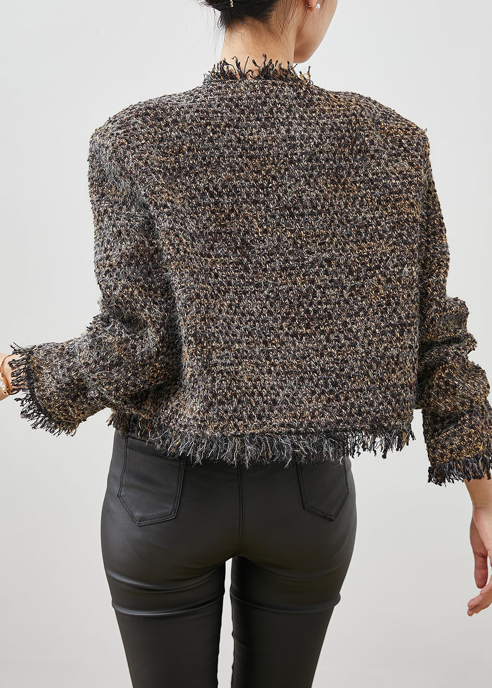 Black V Neck Duck Down Filled Short Coats Winter
