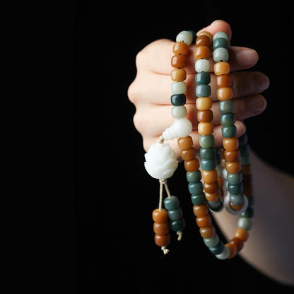 7*9mm Lotus Mala Harmony Bracelet Necklace