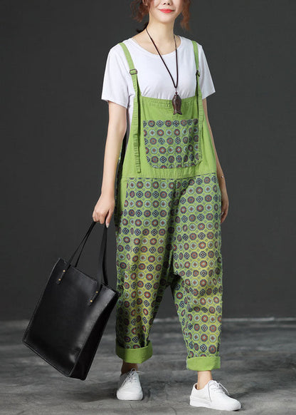 Green Wide Leg Jumpsuit Spring