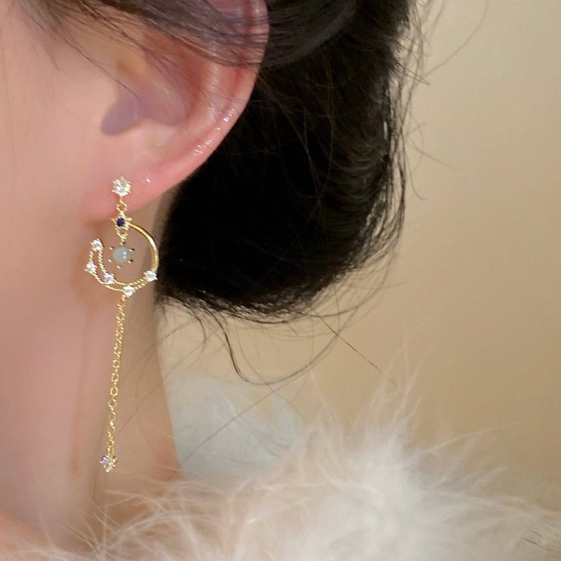 Azure Celestial Drop Earrings