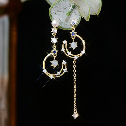 Azure Celestial Drop Earrings