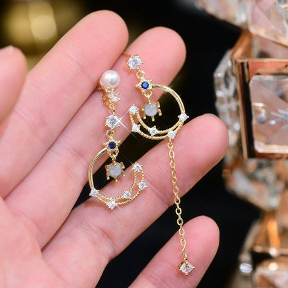 Azure Celestial Drop Earrings