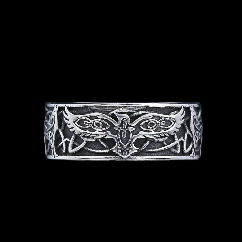 Center Cross Eagle Ring