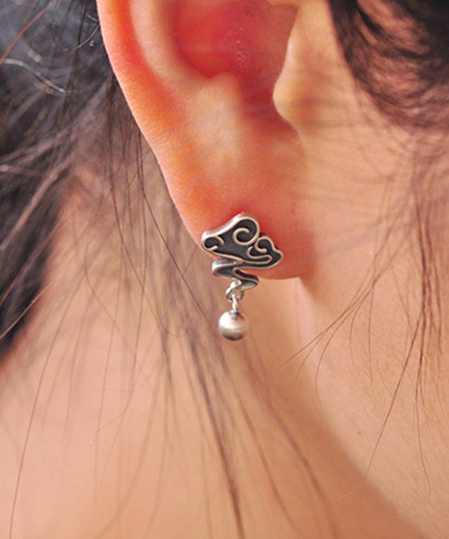 Silk Sterling Silver Xiang Yun Drop Earrings