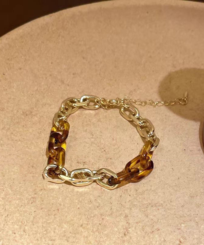 Leopard Metal Overgild Patchwork Charm Bracelet