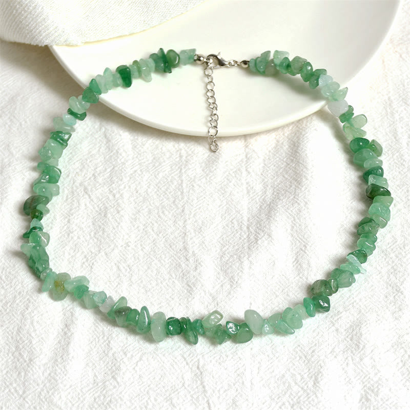 Spiritual Luck Necklace With Natural Crystal Stones