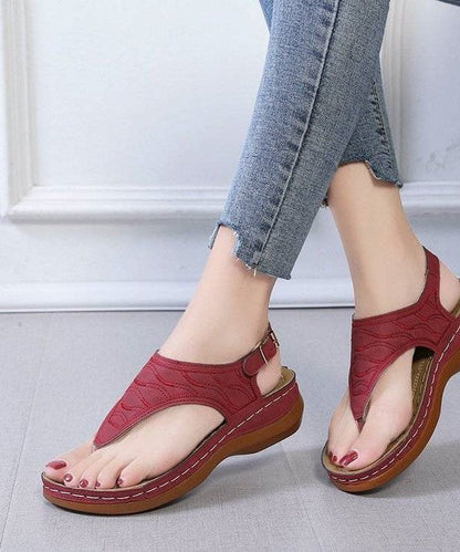 Faux Leather Peep Toe Buckle Strap Splicing Blue Platform Sandals