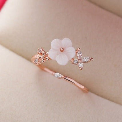 Cherry Blossom Butterfly Ring