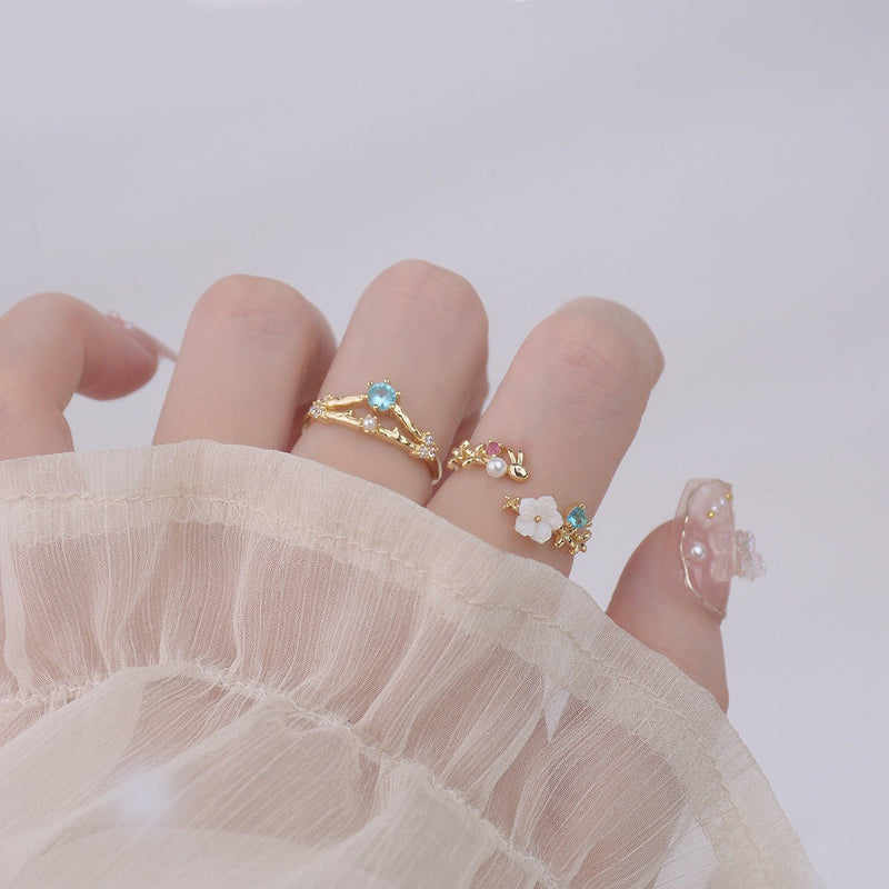 Cherry Blossom Ring Set