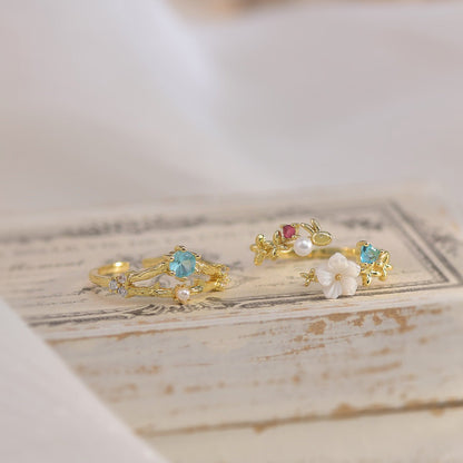 Cherry Blossom Ring Set