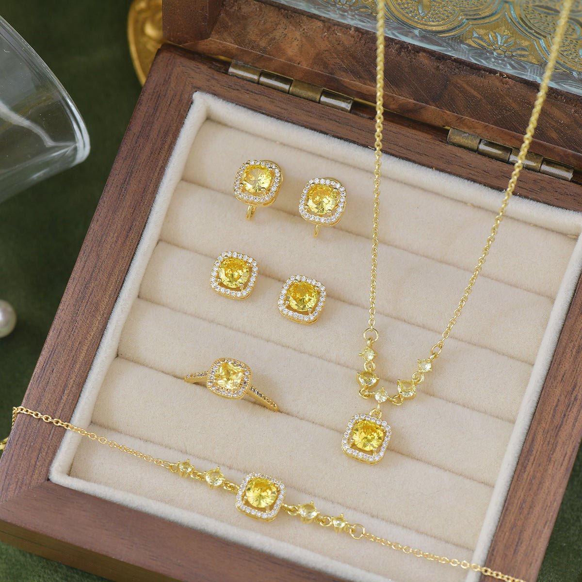 Citrine Halo Du Soleil Earrings