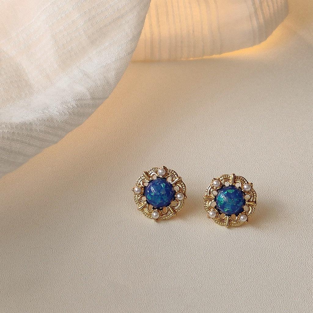 [] Baroque Stud Earrings - Sue (3 Colors)