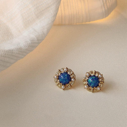 [] Baroque Stud Earrings - Sue (3 Colors)