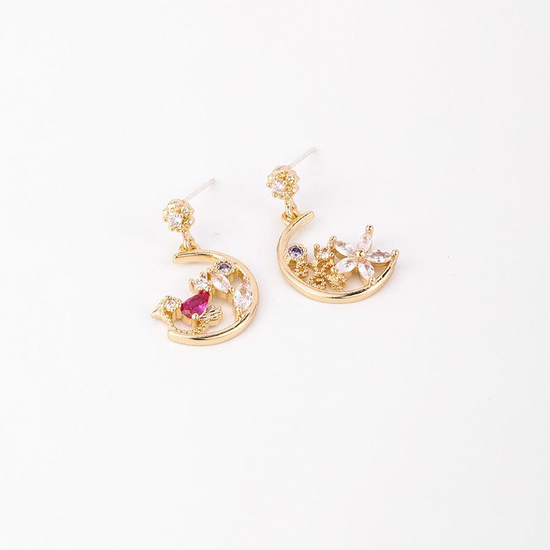 [] Birdie & Flower Earrings