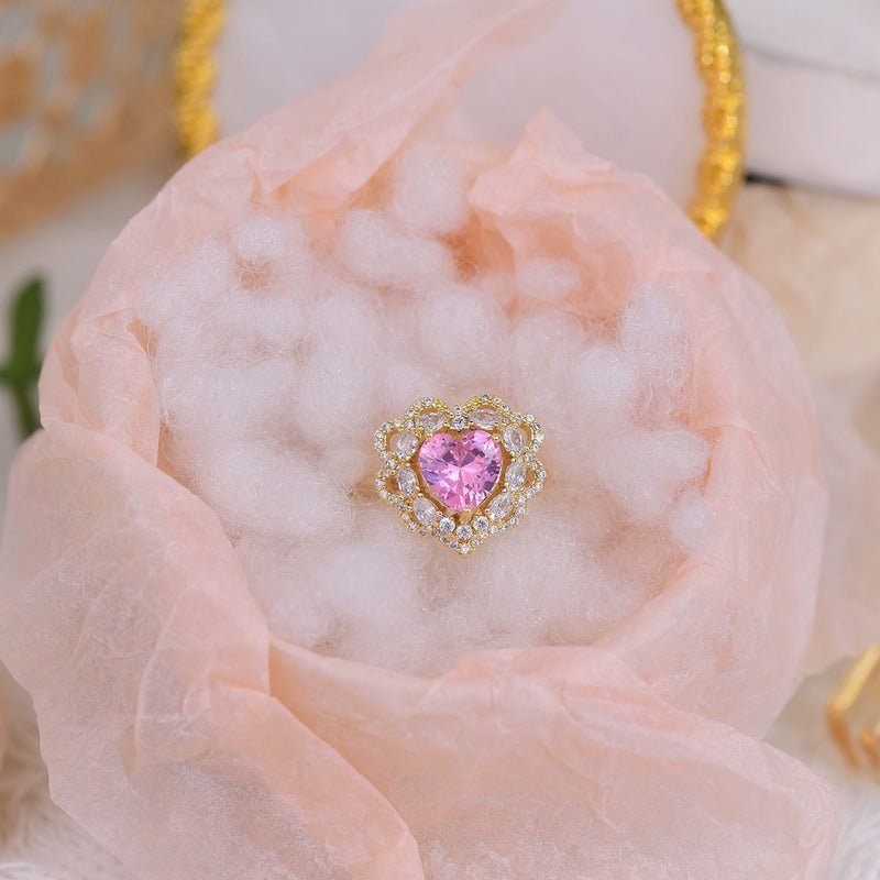 Melody Pink Heart Ring