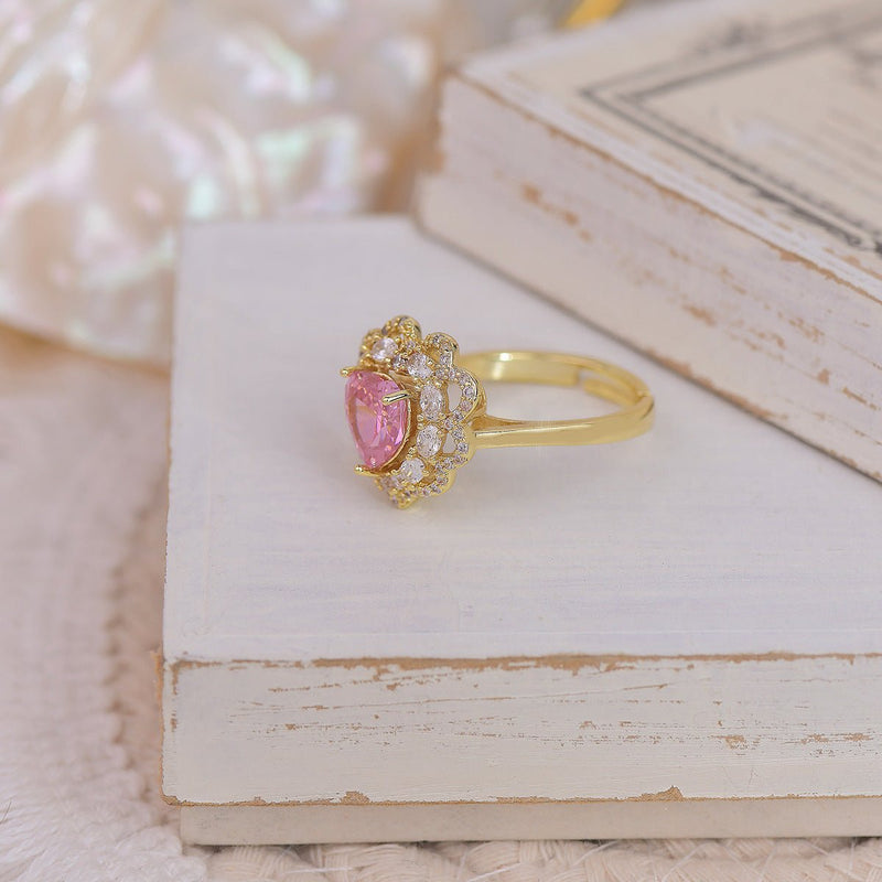 Melody Pink Heart Ring