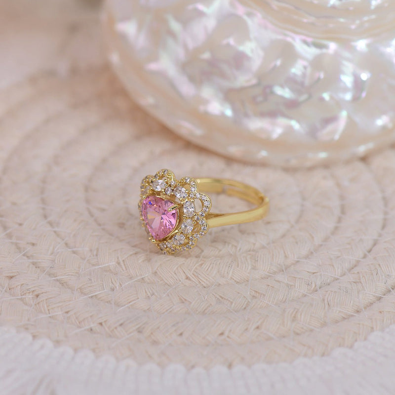Melody Pink Heart Ring