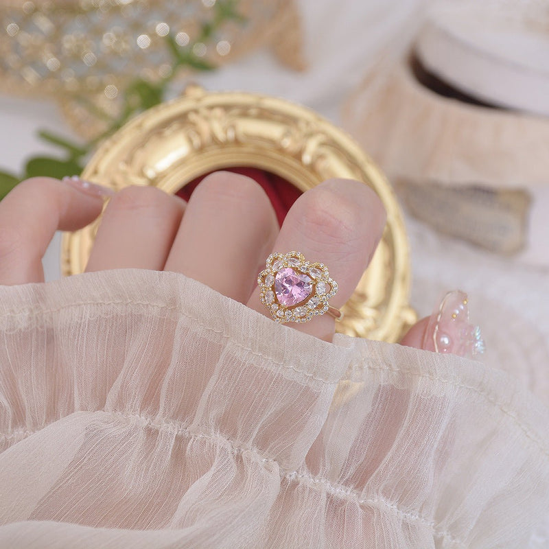 Melody Pink Heart Ring