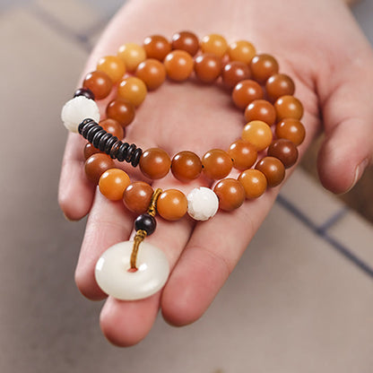 Cyan Bodhi Seed Jade Bracelet for Peace & Wisdom 10mm