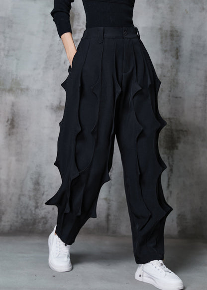 Black Original Design Cotton Pants Spring