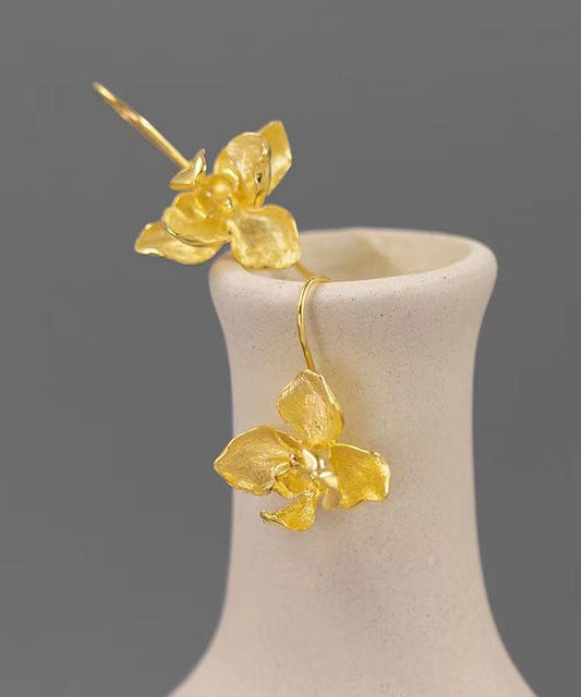 Gold Sterling Silver Overgild Drop Earrings