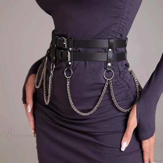 Gothic Rebel Leather Waist Belt