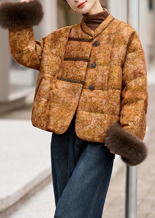 Green Oversized Patchwork Fox Fur Duck Down Down Coat Winter