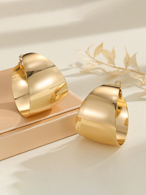Geometric Shiny Color Earrings Accessories