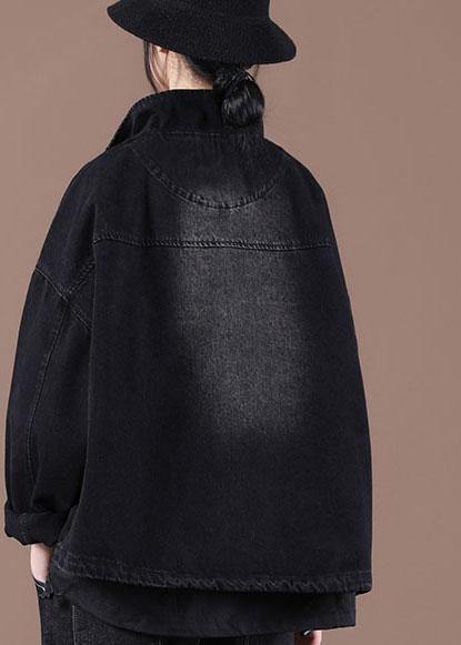 Style Pockets Fine Spring Black Coats