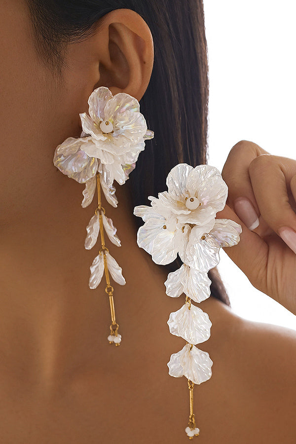 Fashionable Tassel Mermaid Pearlescent Earrings