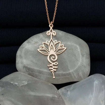 Eternal Lotus Spiral Necklace