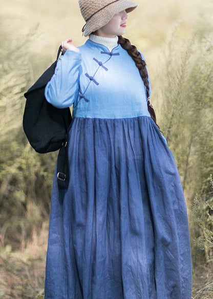 Modern Light Blue Robes Stand Asymmetrical Robe Spring Dress