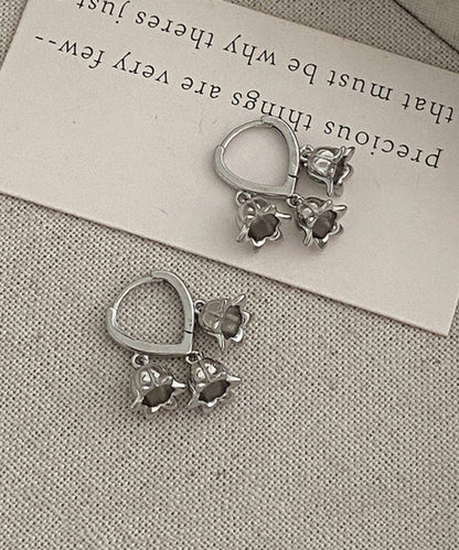 New 925 Silver Tulip Flower Ear Buckle